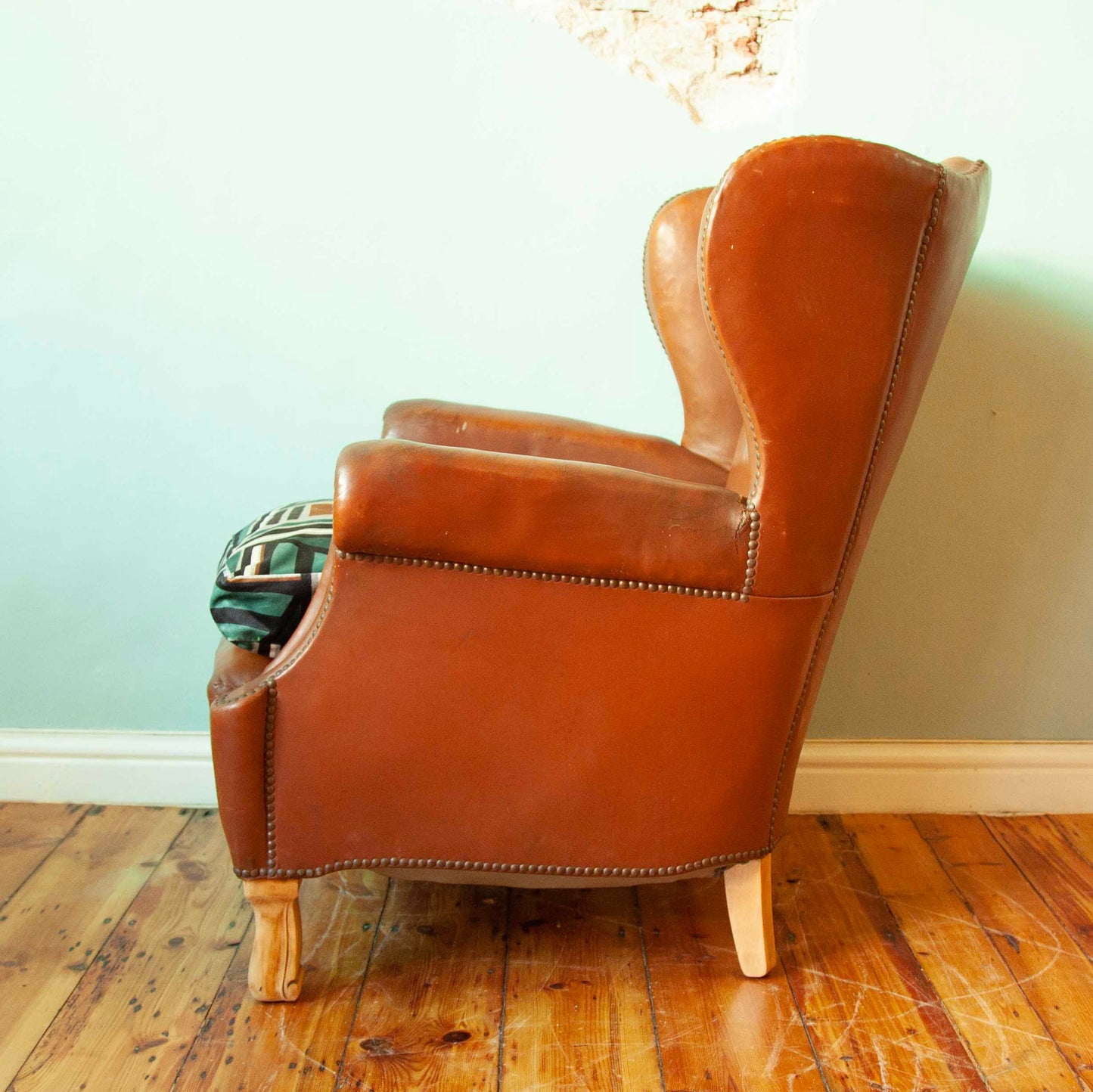 Leather Wingback Armchairs