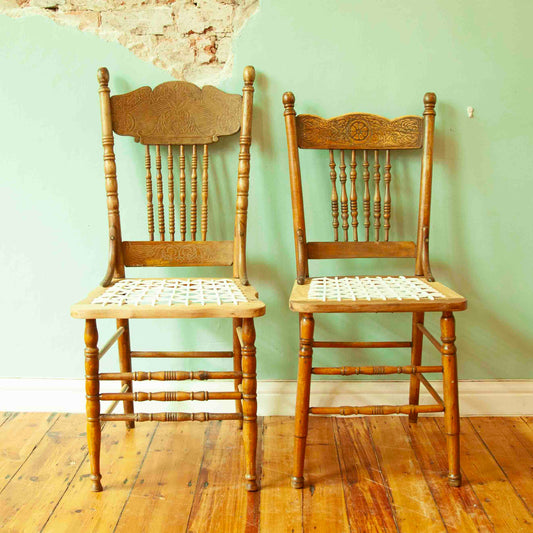 Pressed back chairs