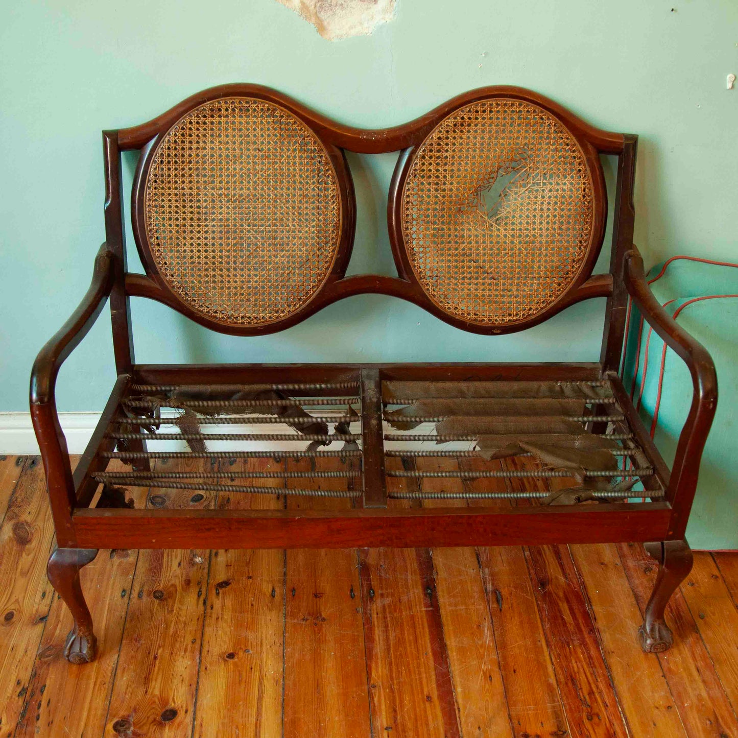 Two seater rattan sofa