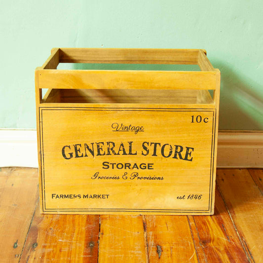 Wooden storage crate