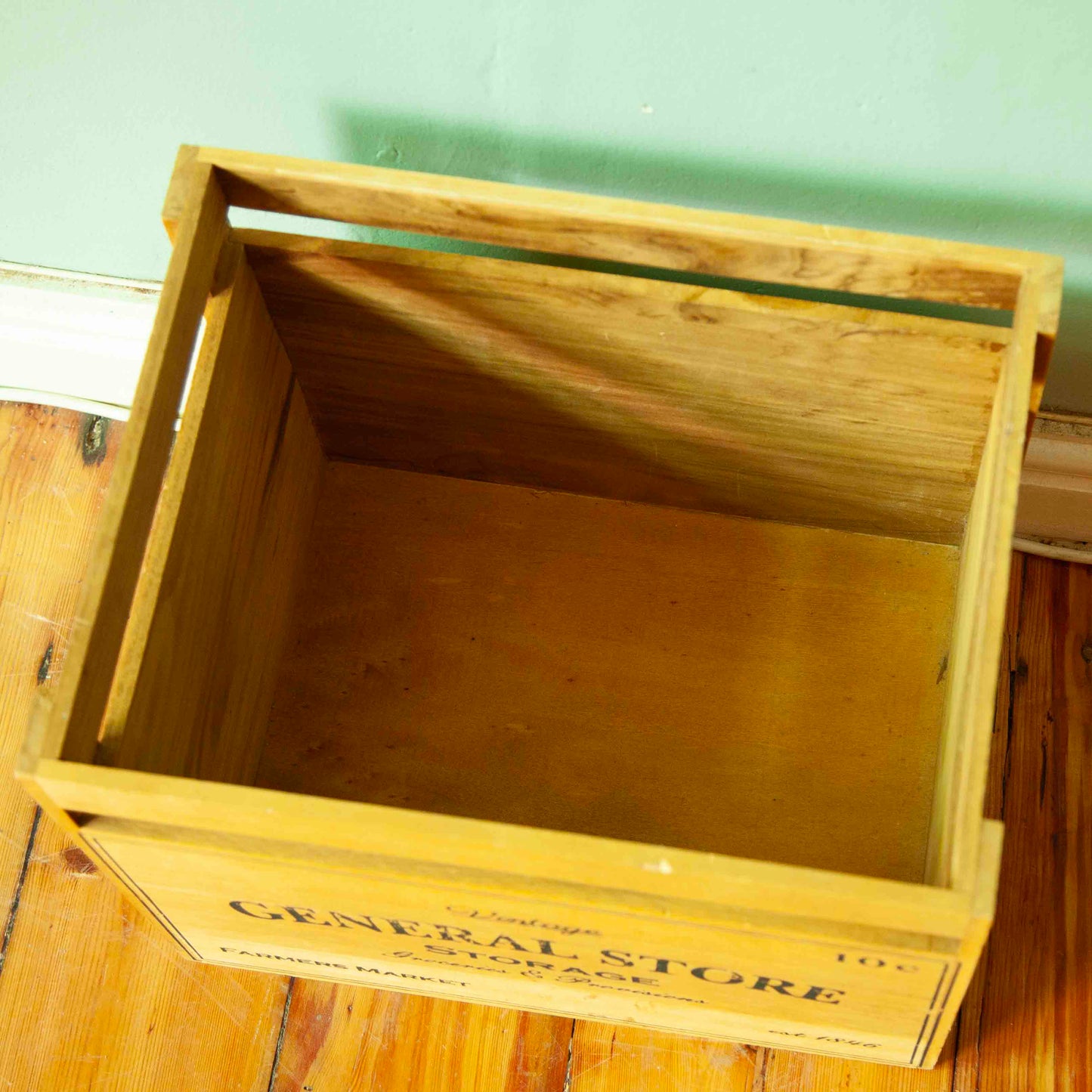 Wooden storage crate