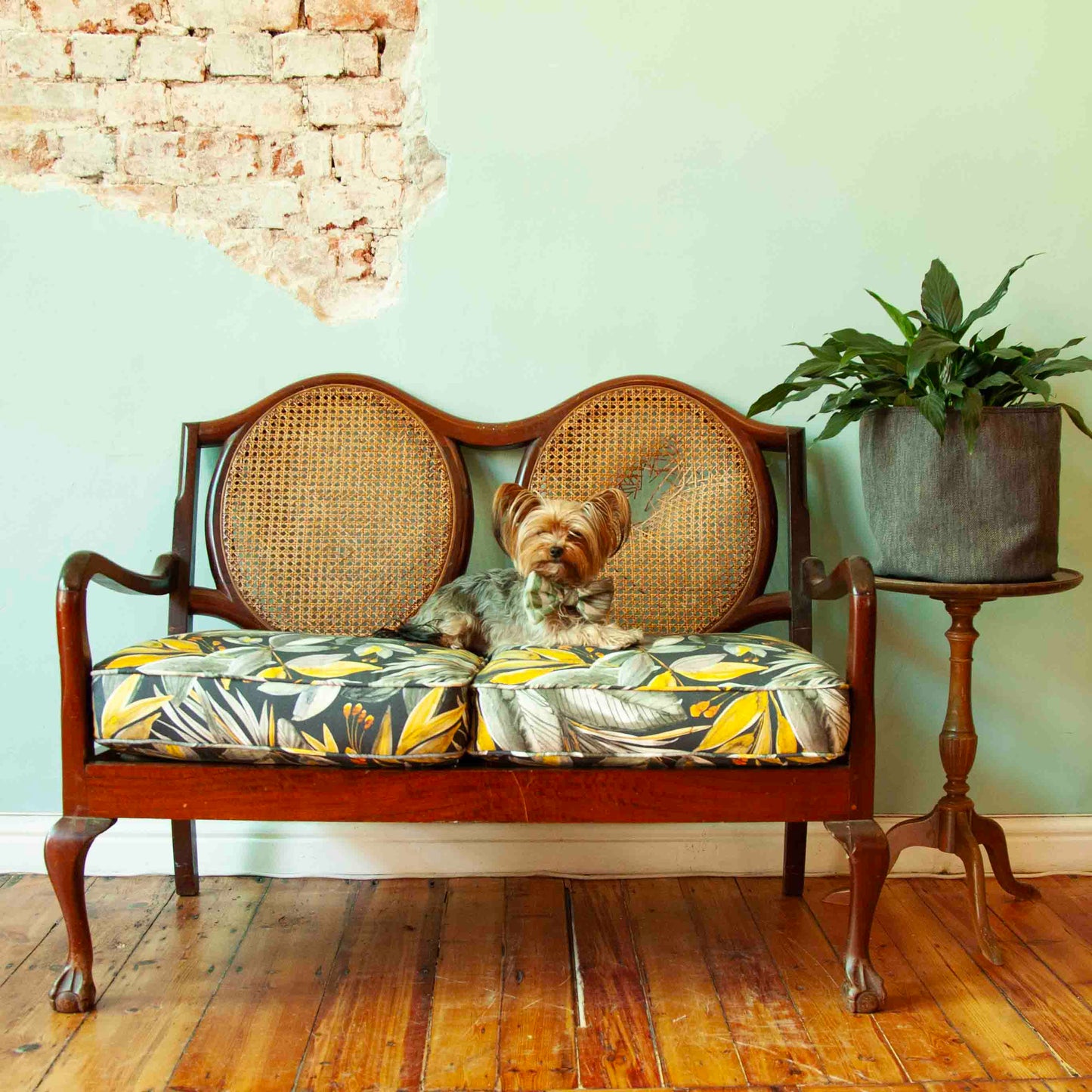 Two seater rattan sofa