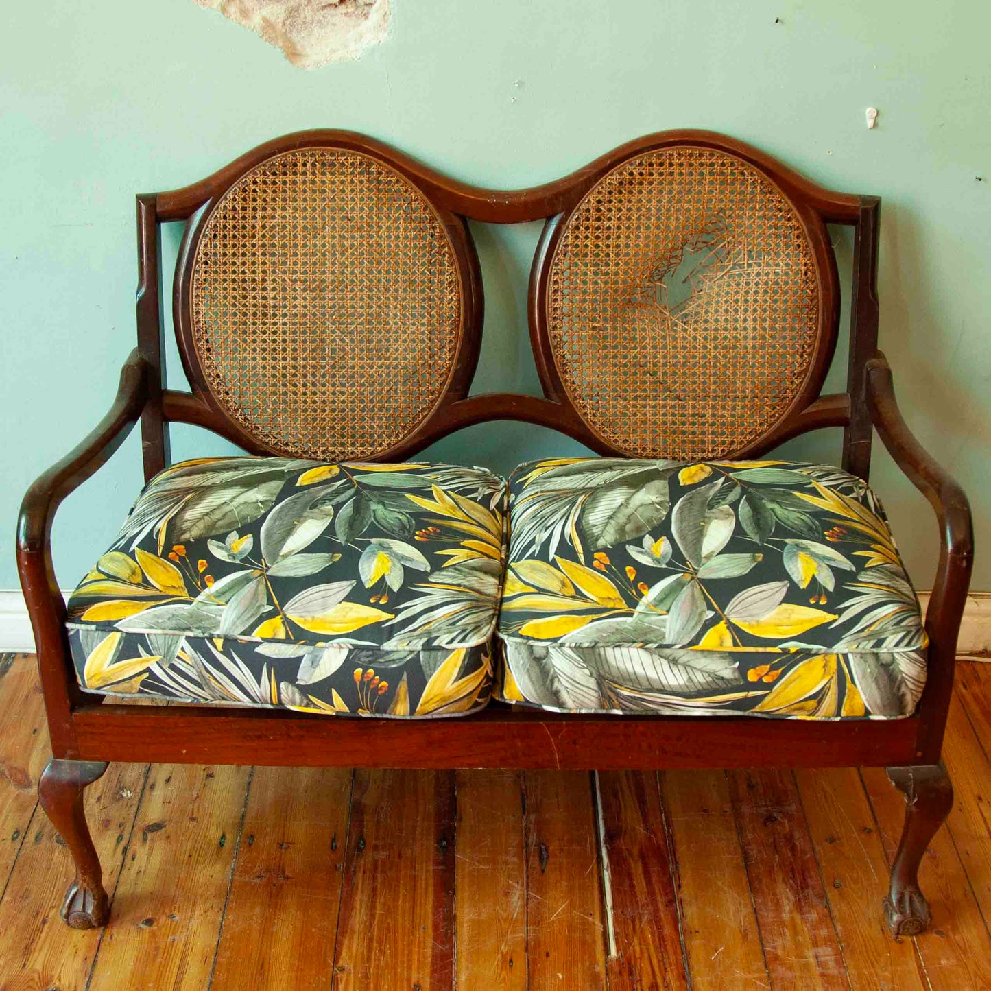 Two seater rattan sofa